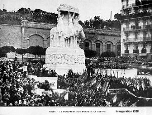 ALGER - INAUGURATION MONUMENT EN 1928